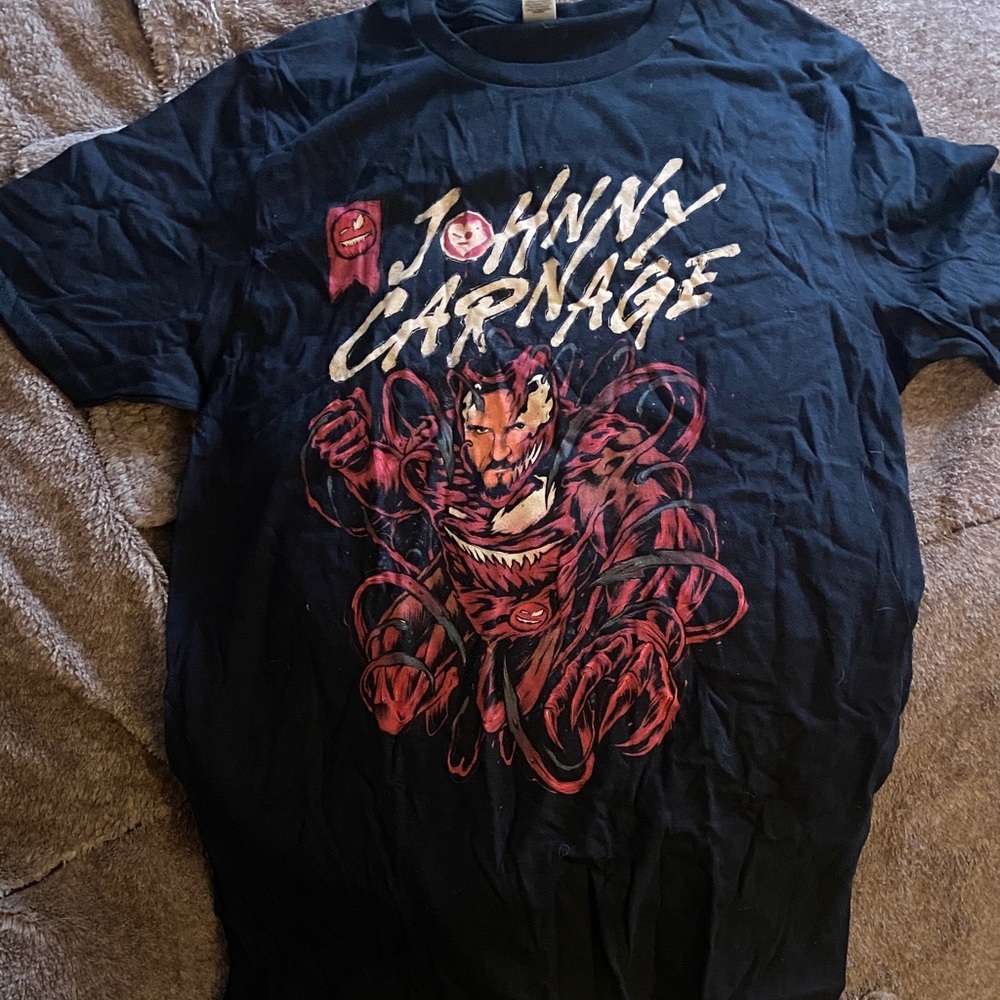 Johnny Carnage / Johnny Wrestling / Johnny Gargano Black Tee Shirt